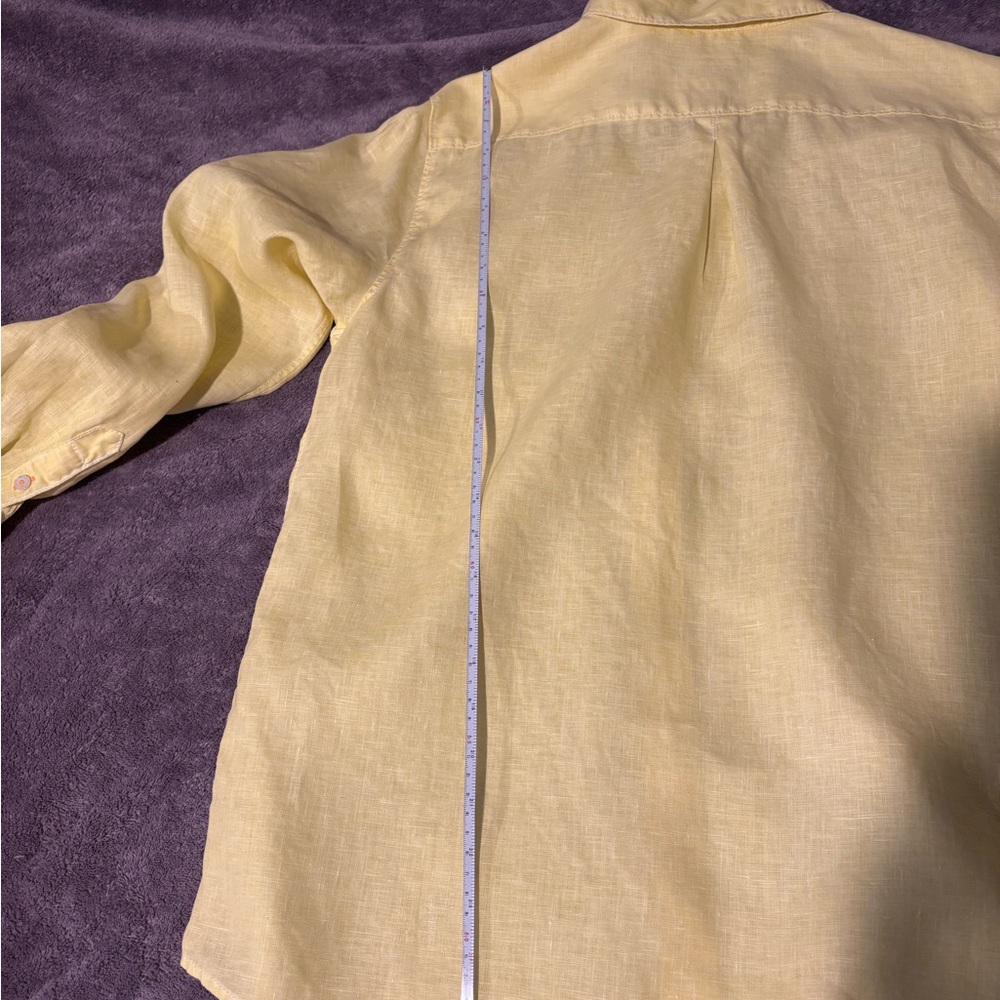 Tommy Bahama Light Yellow Casual Shirt 100% Linen - Picture 10 of 16